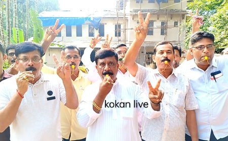 राजापूर मधील प्रसिद्ध धोपेश्वर मंदिराचे दर्शन घेत बंडखोर उमेदवार अविनाश लाड यांनी फोडला प्रचाराचा नारळ